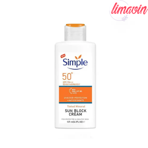 ضد آفتاب بی رنگ سیمپل +spf 50 حجم ۱۲۵ میل
