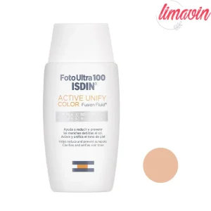فلوئید ضدآفتاب رنگی ایزدین SPF50 مدل Active Unify ‌مناسب انواع پوست، حجم 50 میلی‌لیتر