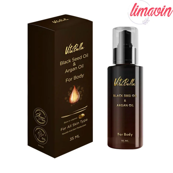 روغن بدن سیاه دانه و آرگان ویتابلا حجم ۳۵ میلی لیتر