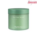 پد تونر پاک‌کننده صورت فارم استی مدل tea tree مناسب انواع پوست حجم 70 میلی‌لیتر بسته 70 عددی