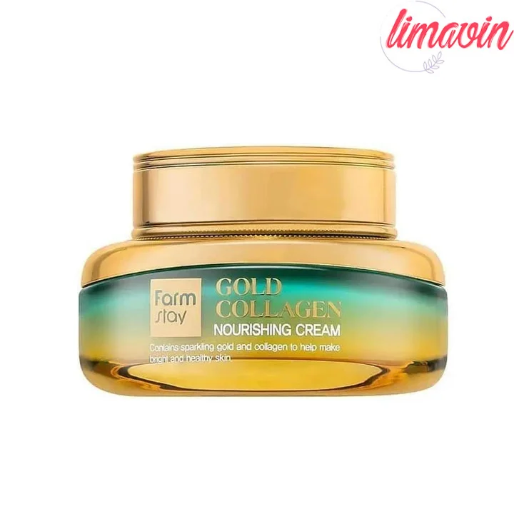 کرم ضد چروک صورت فارم استی مدل Gold Collagen مناسب برای انوع پوست حجم 55 میلی لیتر