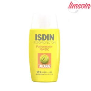 کرم ضد آفتاب بی رنگ ایزدین SPF 50 مدل Fusion Water Magic Alcaraz ‌مناسب برای انواع پوست حجم 50 میلی‌لیتر