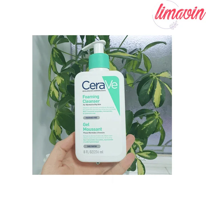 فوم شستشو صورت سراوی مدل foaming cleanser حجم 236 میلی لیتر - Image 3