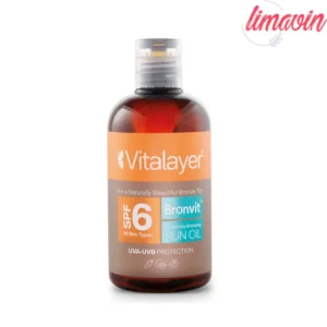 روغن آفتاب صورت و بدن ویتالیر مدل bronvit extremly bronzing حجم 250 میلی‌لیتر با SPF 6 و محافظت در برابر UVA/UVB