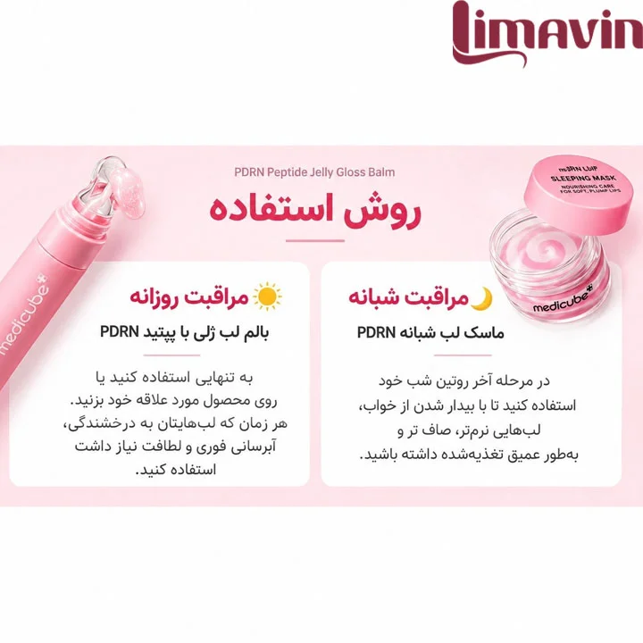 بالم لب پپتاید و PDRN مدی کیوب آبرسان و ترمیم کننده و حجم دهنده حجم 10 گرم - تصویر 4