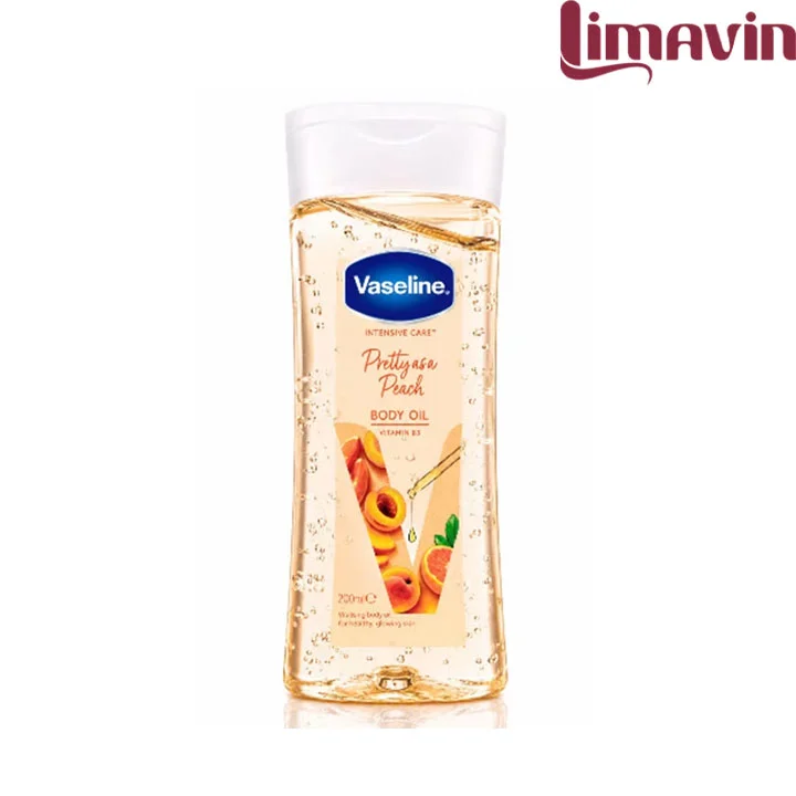 روغن بدن وازلین Vaseline Pretty as a peach عصاره هلو با ویتامین B3 حجم 200 میلی لیتر