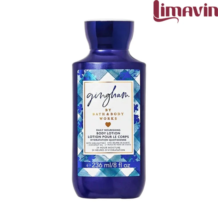لوسیون بدن gingham blue بث اند بادی حجم 236 میلی لیتر